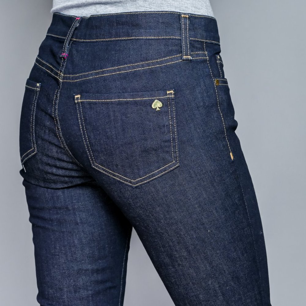 KATE SPADE Indigo Blue Mid-Rise Jeans NWT - Picture 3 of 7